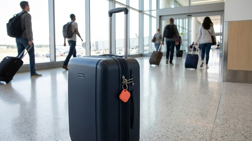 Tukio tracker on luggage